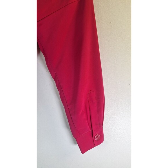 Vtg  Abstract Pink Windbreaker Jacket Women's Sz 8P Blouson 80's 90's Barbiecore - Picture 6 of 6